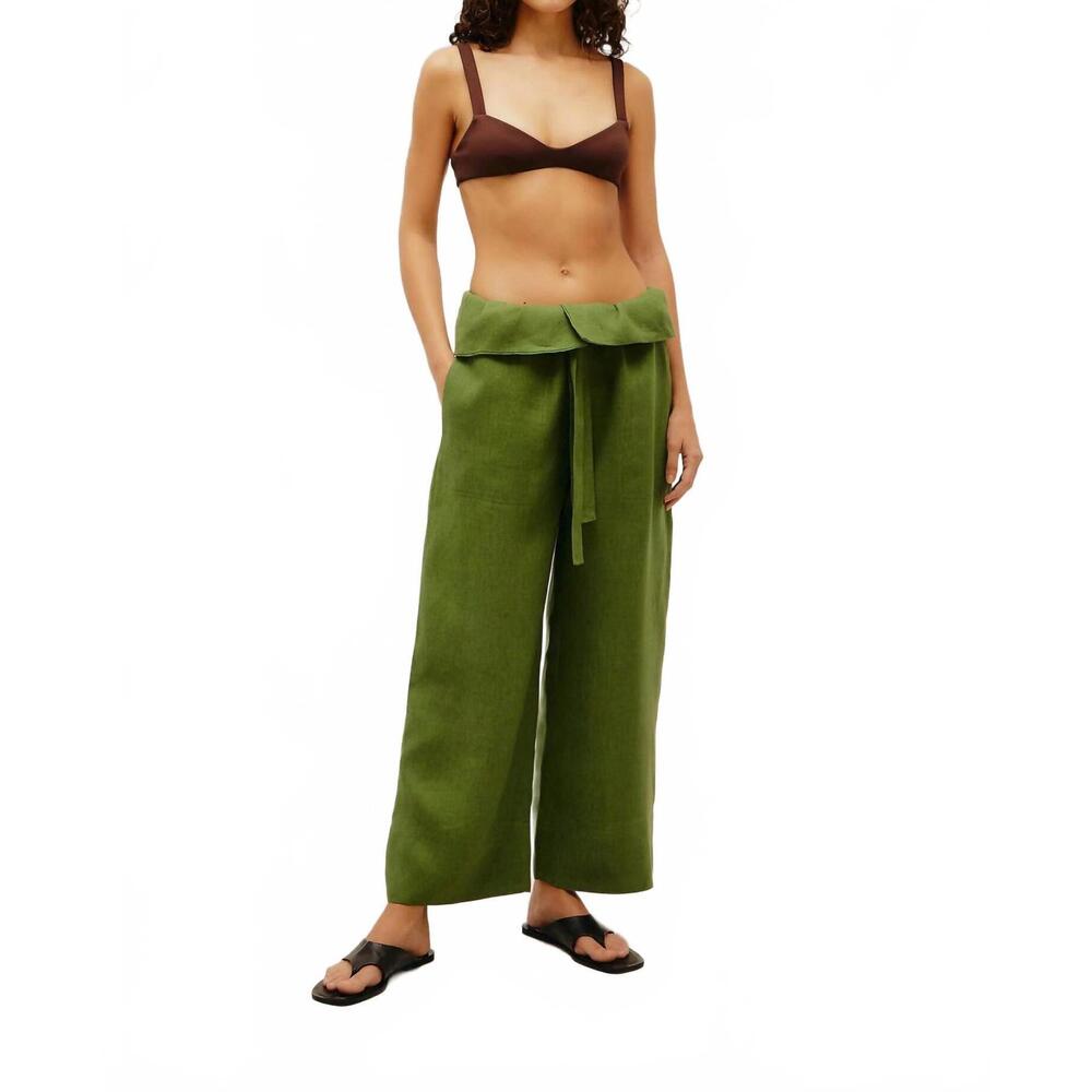 NEW HAIGHT loose fit grazi pants in olive green